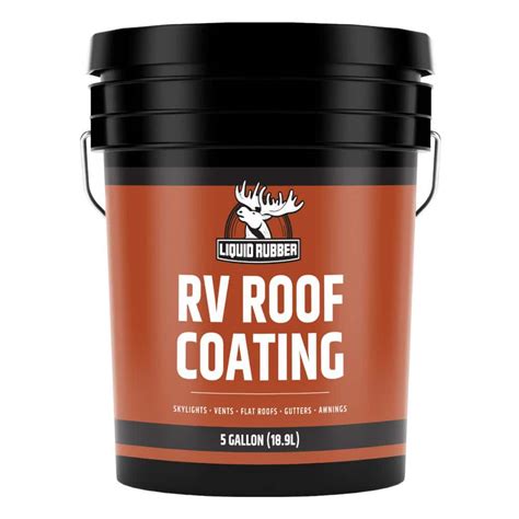 Liquid Rubber RV Roof Coating, Brilliant White, 5 Gal.